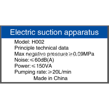 MÁQUINA DE SUCÇÃO H002